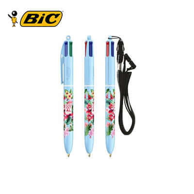 BIC 4 Colours Pastel + Lanyard Ballpen Corporate Gift Singapore