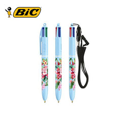 BIC 4 Colours Pastel + Lanyard Ballpen
