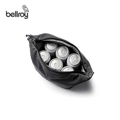 Bellroy Lite Cooler Caddy 6L packed with cans, perfect corporate gift for keeping drinks cool on the go.