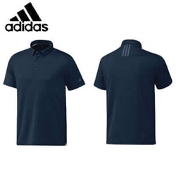 Adidas M SS Polo-T Shirt in navy blue, front and back view, featuring the Adidas logo, ideal for corporate gift Singapore.