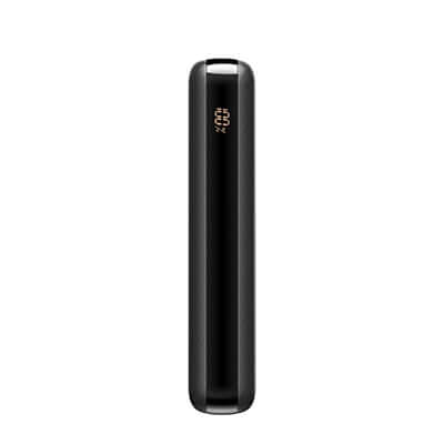 Verbatim 20000mAh 100W PD & QC 3.0 Power Pack in sleek black design, showcasing LED battery indicator.
