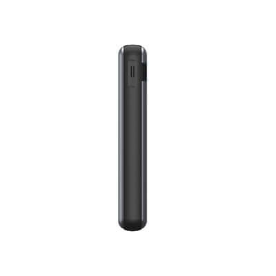 Verbatim 20000mAh 22.5W PD & QC 3.0 Power Pack side view showcasing its sleek design.