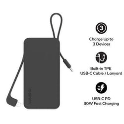 Momax 1-Power Vital+ Power Bank 10000mAh With Built-In USB-C and Lightning Cable Corporate Gifts Singapore