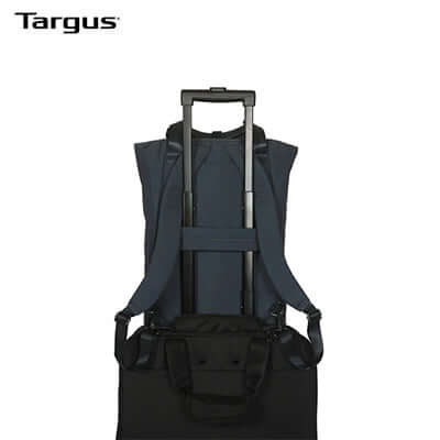 Targus 15-16” Avila Convertible Tote Backpack showing backpack straps and pull handle.