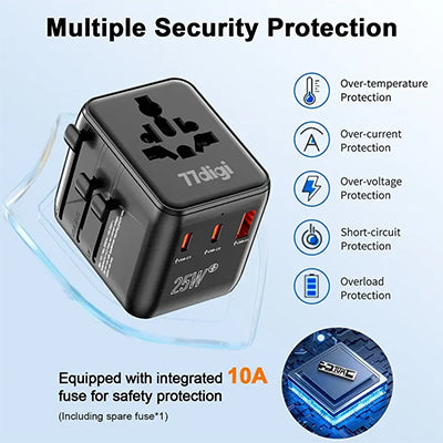 77digi 25W 2 Type-C + 1 USB Travel Adapter WWA25