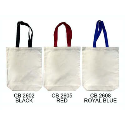 12oz Cotton Bag with Coloured Handle Corporate Gifts Singapore