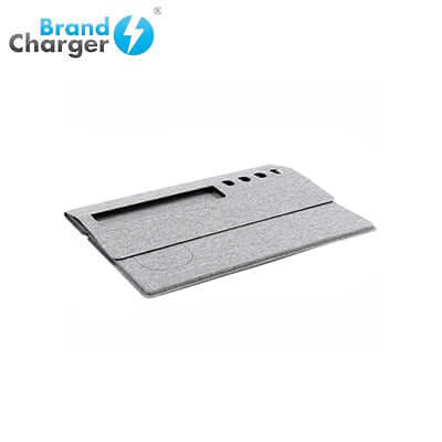 BrandCharger Evopad Charge Eco - recycled desktop tool for fast charging, mouse pad, and pen holder.