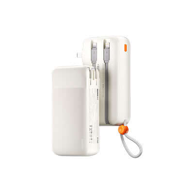 Remax RPP-E6 Powerbank with Wall Plug 20000mAh white portable charger