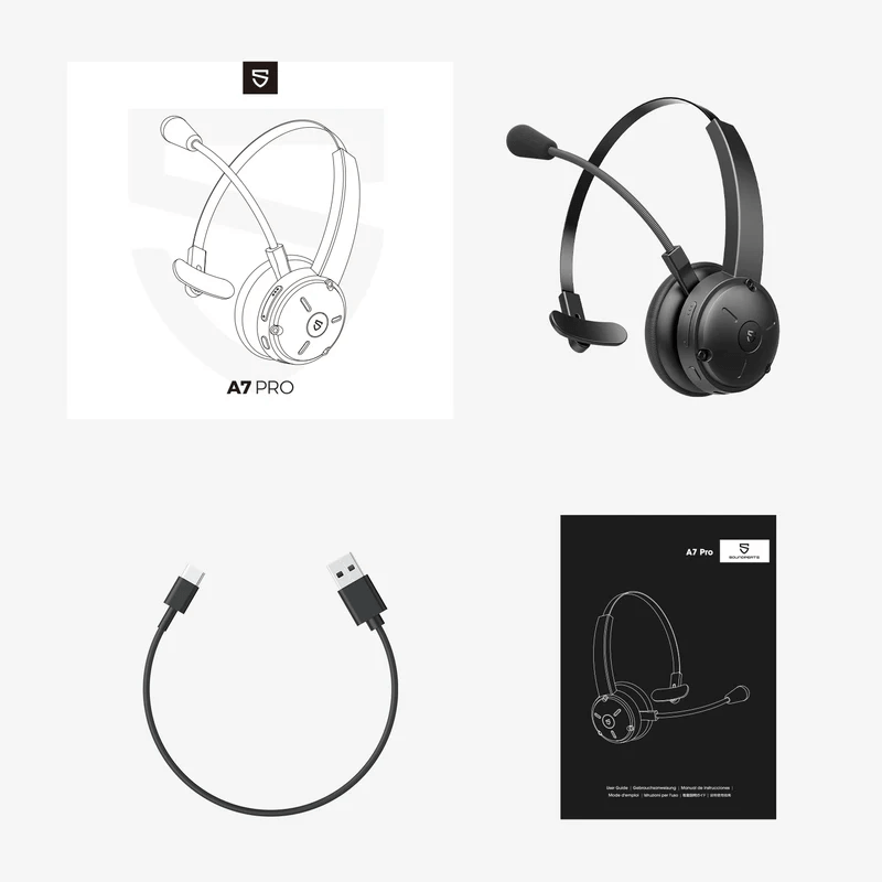 SOUNDPEATS A7 Pro AI Noise Cancellation Trucker Bluetooth Headset Corporate Gifts Singapore