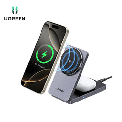 UGREEN MagFlow Qi2 2-in-1 MagSafe Charger 15W