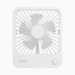 JisuLife Table Fan Life1 top view showcasing sleek design and 4 wind modes for ultimate cooling experience.