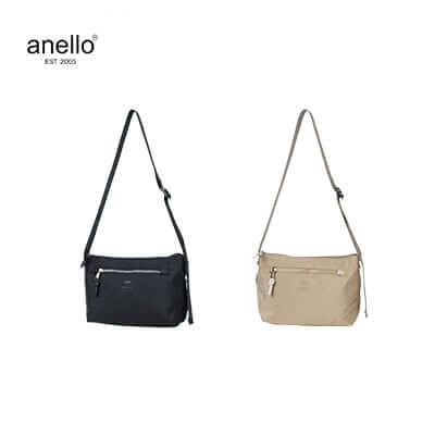 Anello Three Mini Shoulder Bag in black and beige colors, stylish corporate gift for everyday use.
