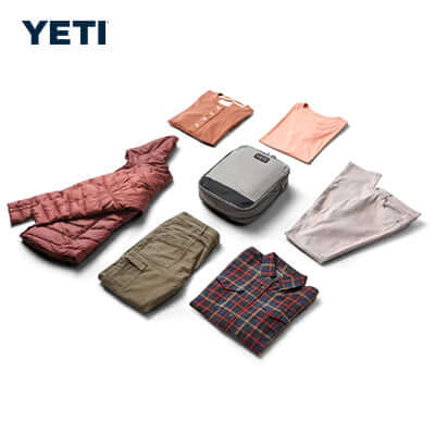Yeti CROSSROADS™ Packing Cube - Large with neatly organized clothing items, perfect for travel and corporate gift.