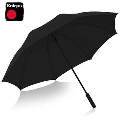 Knirps U.900 Ultralight XXL Manual Umbrella (UV Protection) in black with large canopy for superior coverage.