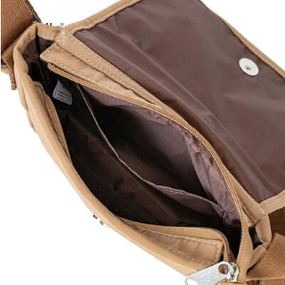 Interior view of Anello Town Mini Shoulder Bag showcasing spacious compartments for essentials.