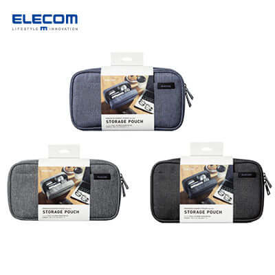 ELECOM BMA-GP14 Organizer Pouch Double Zipper Multi Compartments Corporate Gifts Singapore