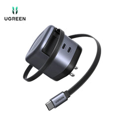 UGREEN 45W 3 in 1 GaN USB-C Charger with Retractable Cable