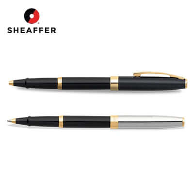 Sheaffer® SAGARIS Gloss Rollerball Pen set, showcasing a sleek black and silver design, ideal for a Corporate Gift.
