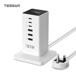TESSAN 30W Desktop 6-Port Charging Hub With USB C Corporate Gifts Singapore