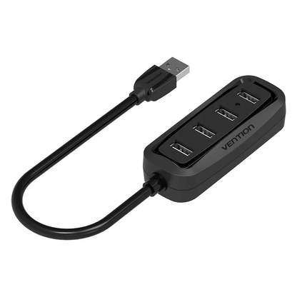 Vention 4-in-1 USB 2.0 Hub with four ports for seamless connectivity, ideal as a corporate gift.