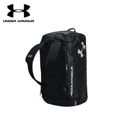 Under Armour Contain Duo Small Duffle, versatile bag transitioning from duffle to backpack, perfect for active lifestyles.