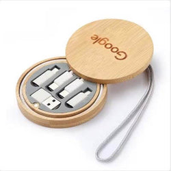 Eco Charging Cable with Bamboo Box Corporate Gifts Singapore