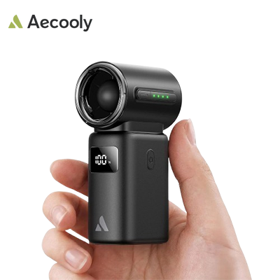 Aecooly Portable Handheld Fan Air Mate With Power Bank Detachable