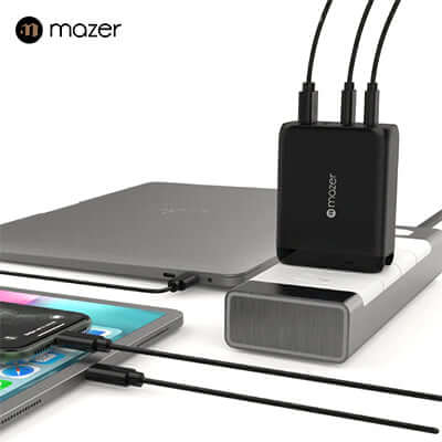 Mazer GaNPrestige 120W GaN Wall Charger with Travel Pins (4 Ports) Corporate Gifts Singapore