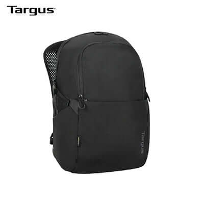 Targus 15-16" Zero Waste EcoSmart® Backpack in sleek black design, perfect for corporate gift.