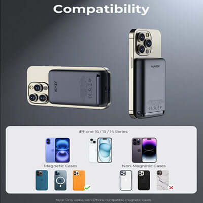 Aukey PB-MS06 MagFusion 10000mAh 30W Qi2 Magnetic Wireless Charging Power Bank Corporate Gifts Singapore