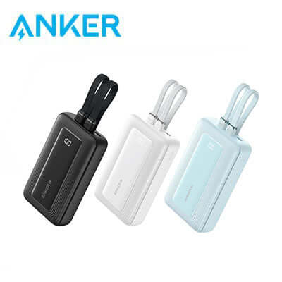 Anker Zolo Power Bank 10000mAh 30W with Built-in USB-C and Lightning Cables Corporate Gifts Singapore