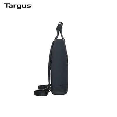 Targus 15-16” Avila Convertible Tote Backpack side view showcasing its sleek design and adjustable strap.