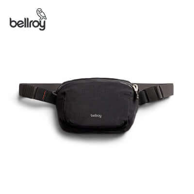 Bellroy Lite Belt Bag in black showing sleek design, ideal for corporate gift and everyday use.