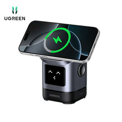 UGREEN Uno 2-in-1 Magnetic Wireless Charger 15W with smartphone charging, perfect corporate gift.