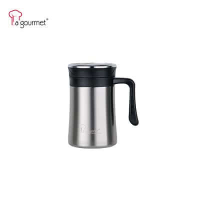 La Gourmet Classic 0.5L Thermal Mug With Strainer, sleek stainless steel design perfect for on-the-go hydration.