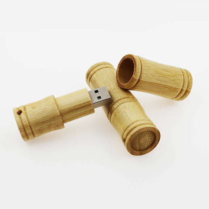 Bamboo stick USB Flash Drive U535 with wooden casing, eco-friendly design, perfect corporate gift.