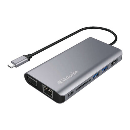 Verbatim 8-in-1 Type C Hub 66148 with multiple ports including USB and HDMI for enhanced connectivity.