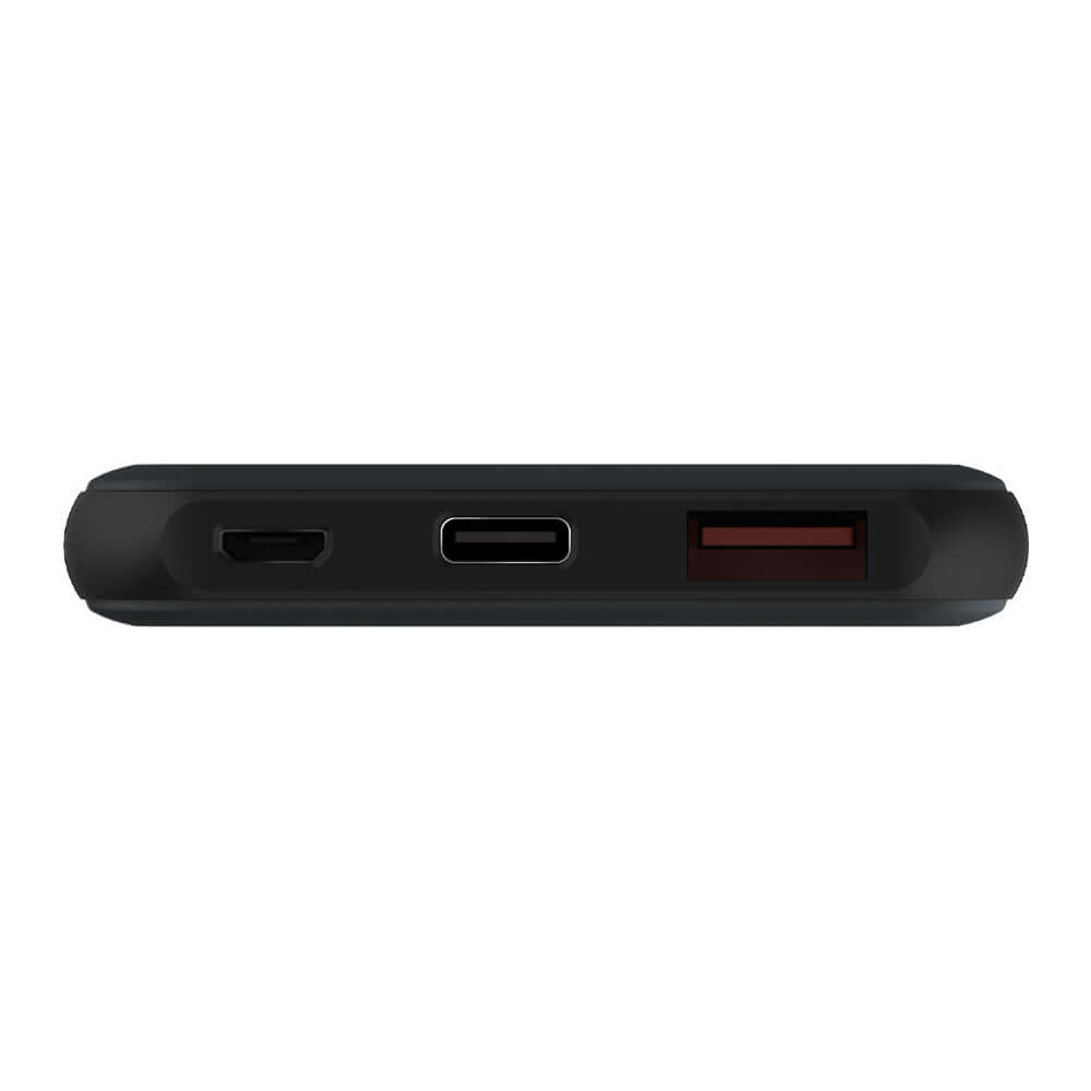 Verbatim 10000mAh 18W PD & QC 3.0 Power Pack showing USB-C and USB-A output ports.