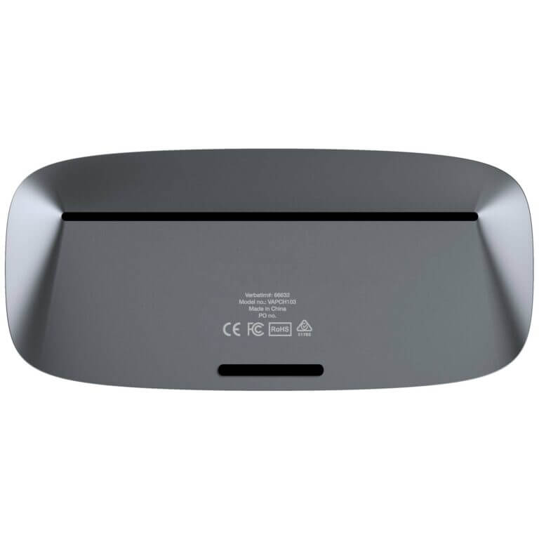 Verbatim 13-in-1 Type C Docking Station with AC Adaptor 100W back view showcasing ports and design.