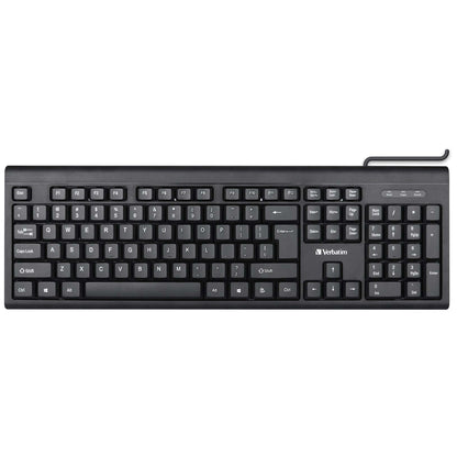 Verbatim Wired Keyboard 66653 top view, a perfect corporate gift with a USB connection.