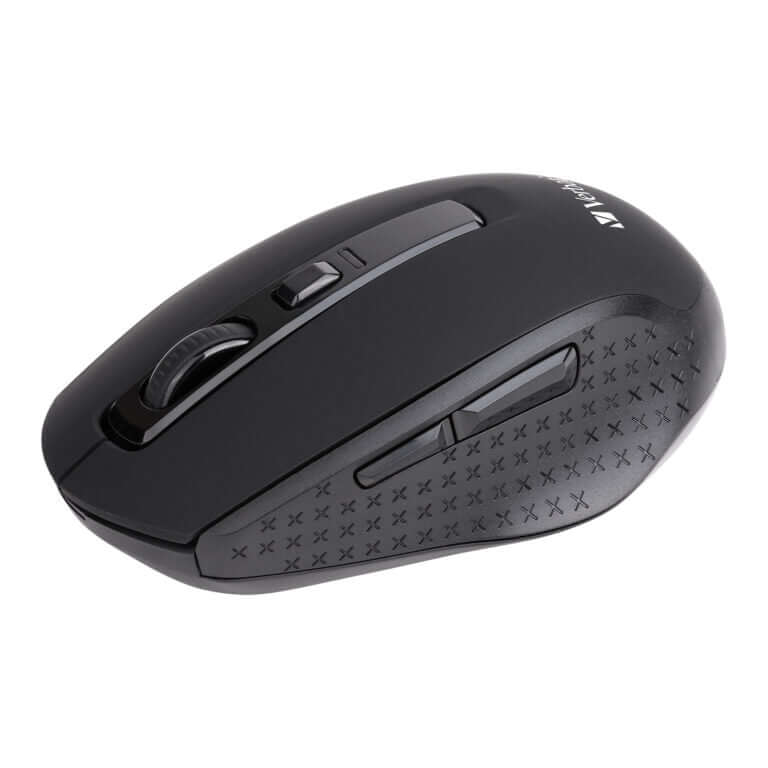 Verbatim Silent Wireless Mouse 66752, black design, features five silent buttons for a quiet workspace.
