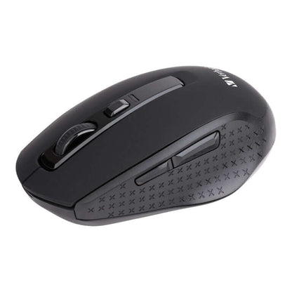 Verbatim Silent Wireless Mouse 66752, black design, features five silent buttons for a quiet workspace.