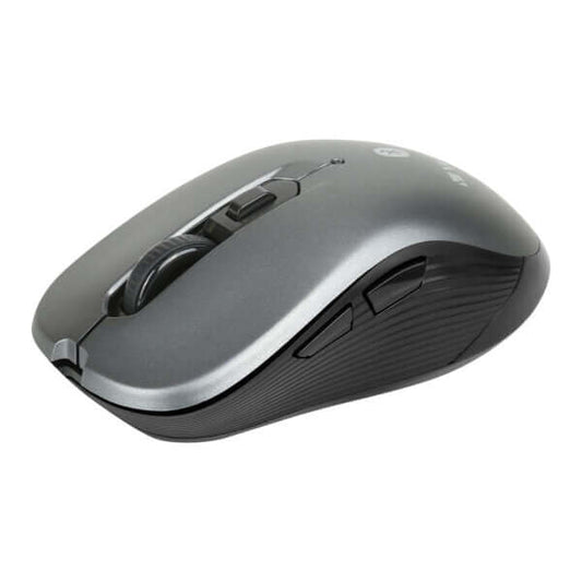 Verbatim Bluetooth 5.0 2.4GHz Wireless Mouse 66859 side view showing ergonomic design and buttons.