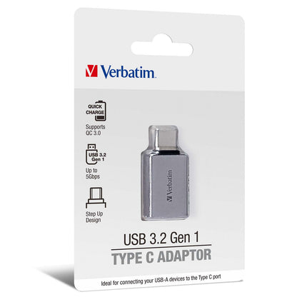 Verbatim USB 3.2 Gen 1 Type C Adaptor 66885 in packaging, ideal for corporate gift use.