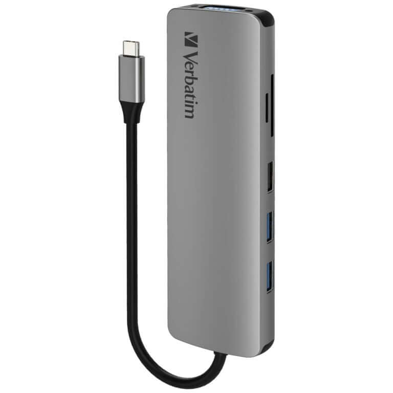 Verbatim 66956 10-in-1 Type C Hub with multiple ports for versatile connectivity and corporate gift potential.