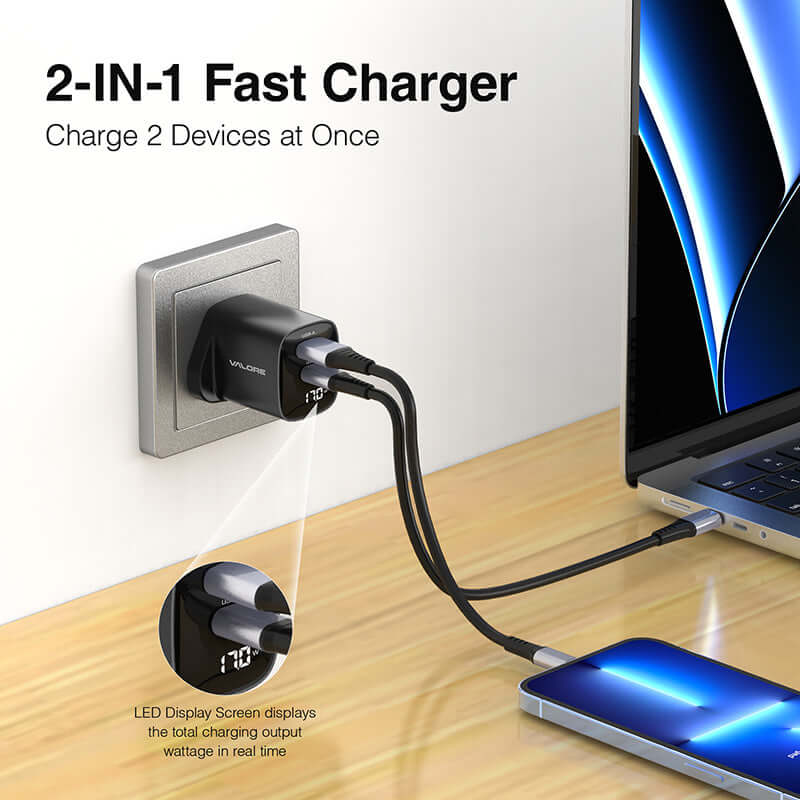 Valore PD30W GaN Wall Charger with Digital Display (PA-001) Corporate Gifts Singapore
