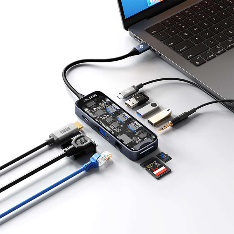 Valore 10-in-1 USB-C Transparent Hub (MH-007) Corporate Gifts Singapore