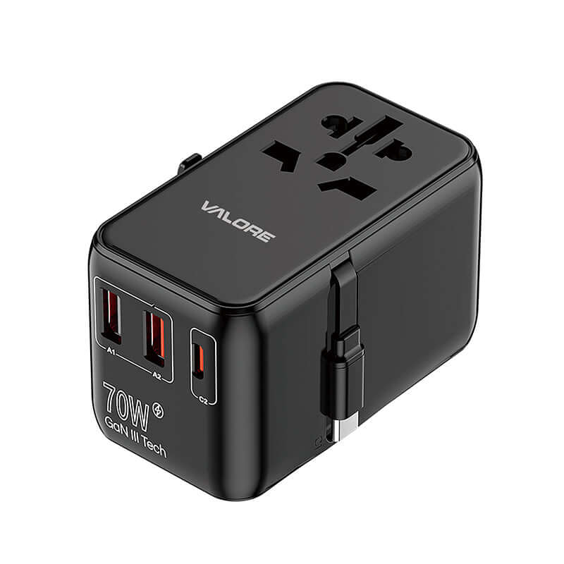 Valore PD70W Universal Travel Adaptor with Retractable Cable (UTA-002) Corporate Gifts Singapore