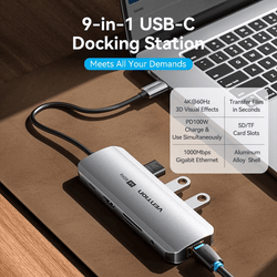Vention 9-in-1 USB-C Docking Station with Ethernet
