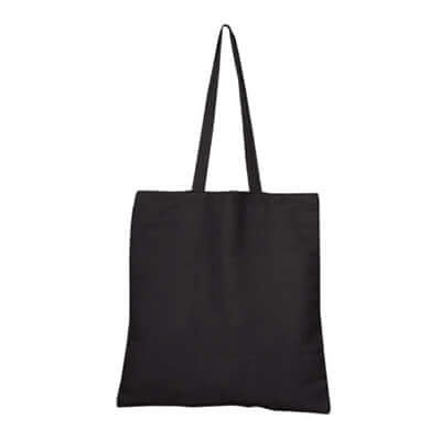 6oz Canvas Tote Bag in black, perfect for everyday use and suitable as a corporate gift.